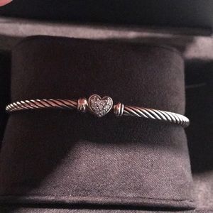 Cable Collectibles Heart Bracelet with Diamonds